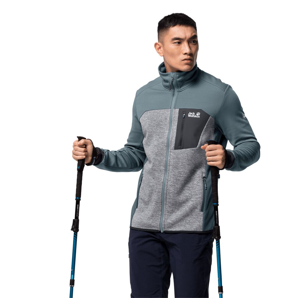 Jack Wolfskin SKY PEAK αθλητικό μπουφάν ανδρικα γκρι | GR6235392